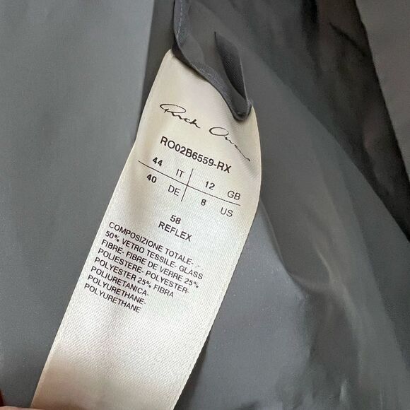 NEW Rick Owens silver metallic strapless floor length maxi gown size 8 - Picture 13 of 15